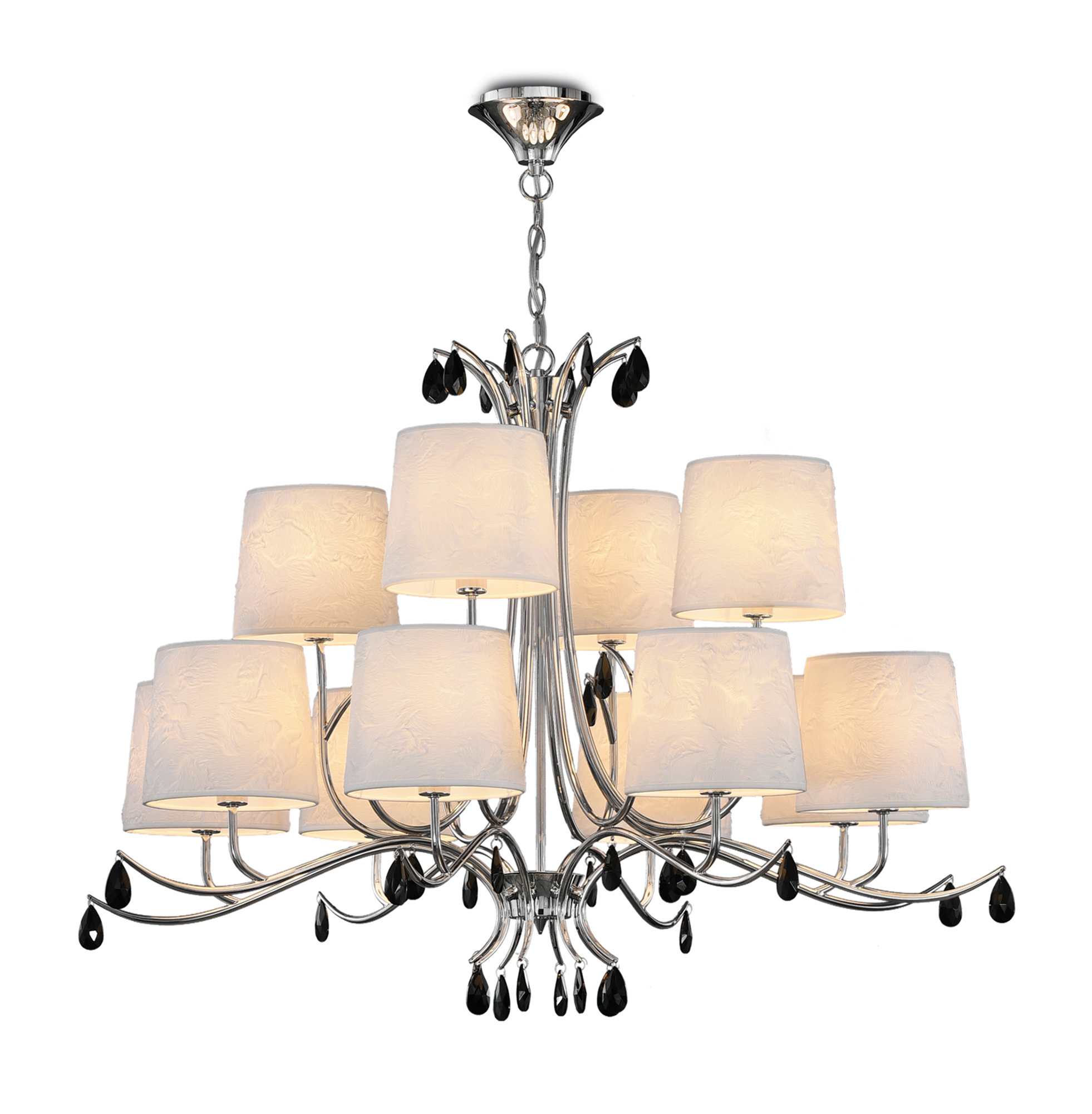 M6310  Andrea Pendant Round 8+4 Light Polished Chrome